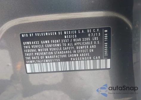 2014 Volkswagen Jetta Sportwagen 2.0L Tdi from USA, damaged, VIN 3VWPL7AJ1EM601733